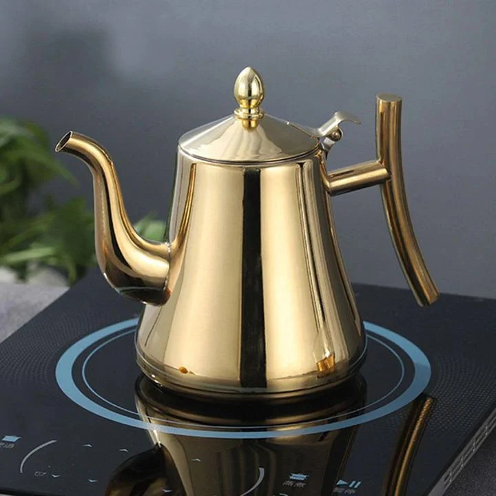 Stainless Steel Induction Kettle | Built- Filter System Gold