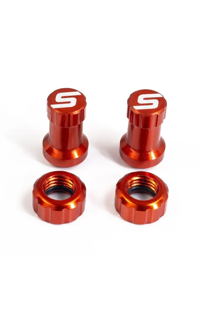 STAN'S TUBELESS VALVE COLOR KIT, TANGERINE