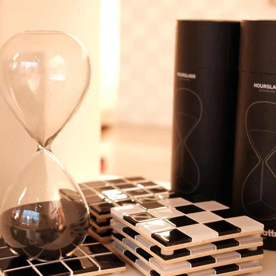 Glass Tile Coaster · Black Canvas Subtle Art Studios