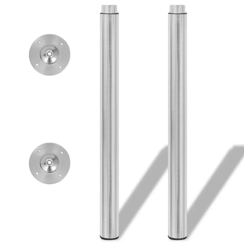 teleskopiske bordben 4 stk. rustfrit metal 710 mm-1100 mm
