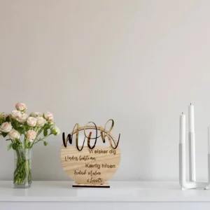 Verdens top mor skilt - 21x20 cm