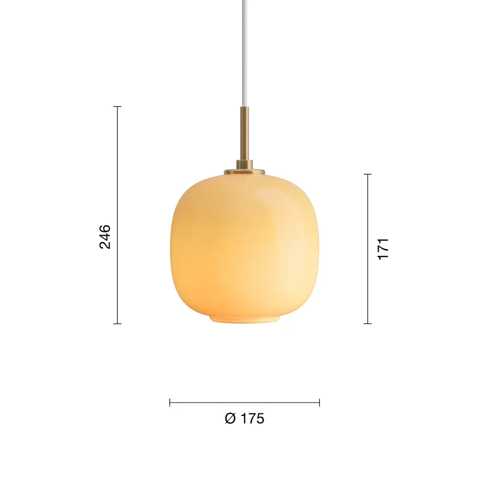 VL45 Radiohuspendel Ø175 Skinnende Amber