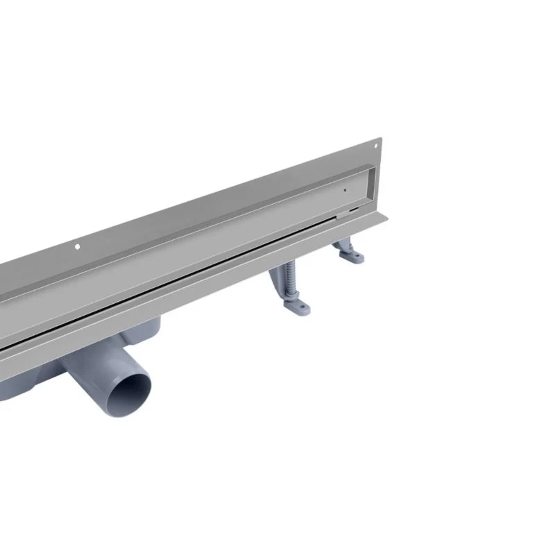 Vogi vægmonteret lineært afløb med rist til fliseindbygning 60 cm i rustfrit alloy, 1 stk.