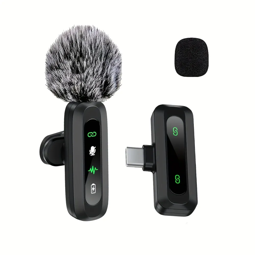 Wireless Lavalier Microphone | Dual USB-C Recording System
