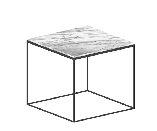Zeus Trim Marble Sidebord - 54x54xH:48 cm.