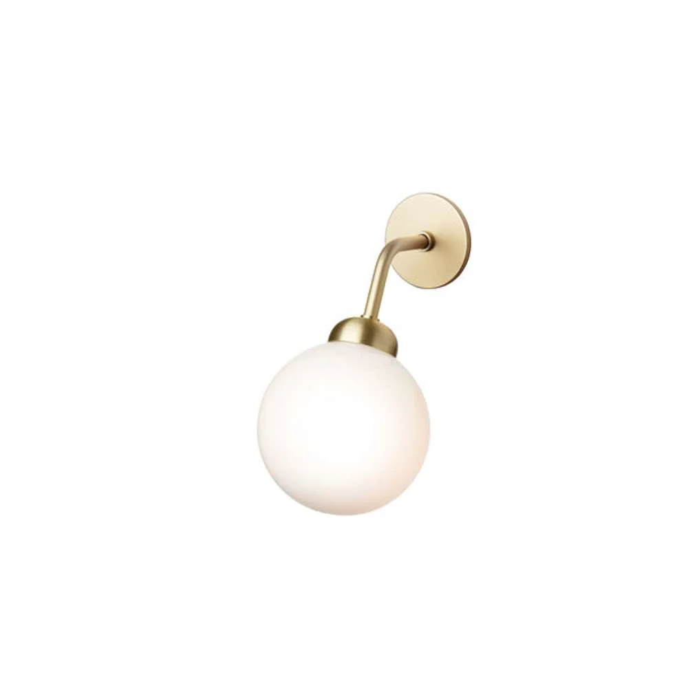 Apiales wall hard-wired, soft-touch brass / opal