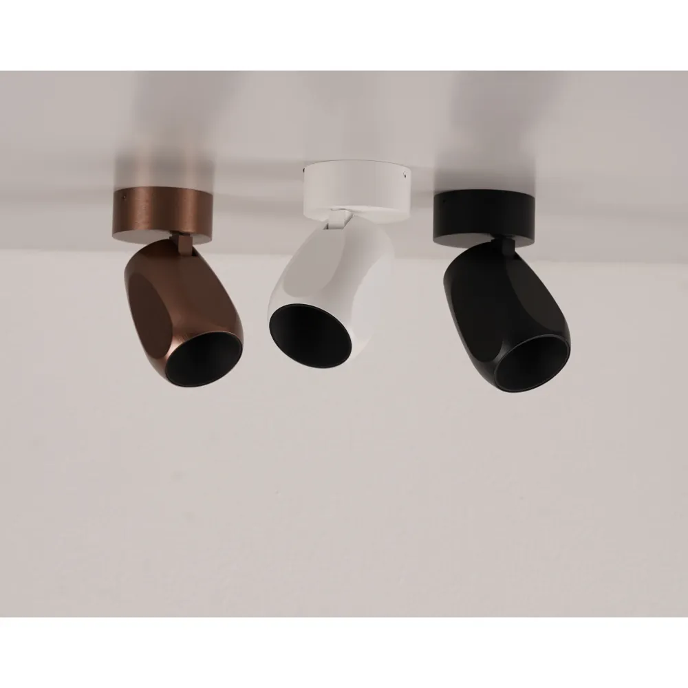 FACET W70 LED 2700K MØRK BRUN PÅBYGNINGSSPOT