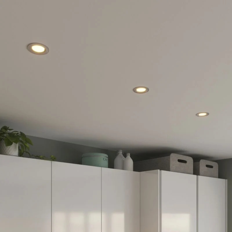GoodHome Thorold LED-indbygningsspot 450 lm sølv, 3 stk.