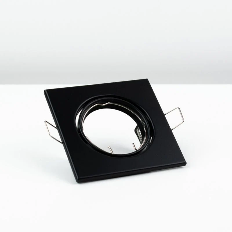 Indbygningsspot Edo Viera Black IP20, adaptable, kvadratisk sort, EDO777304, 1 stk.