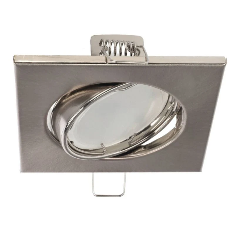 Indbygningsspot Edo Viera Nickel IP20 customizable kvadratisk i nikelfinish EDO777306, 1 stk.