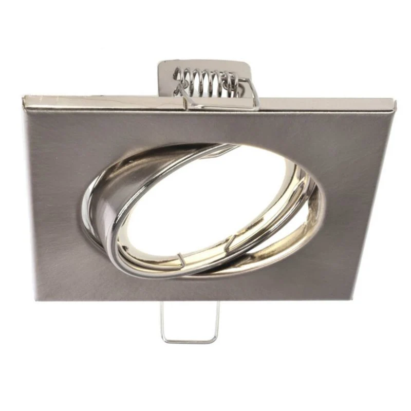 Indbygningsspot Edo Viera Nickel IP20 customizable kvadratisk i nikelfinish EDO777306, 1 stk.