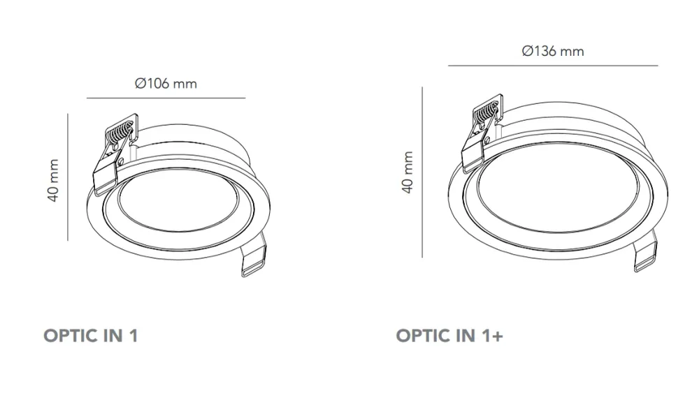 Optic 1+ charcoal indbygnings-spot Light-Point (outlet)