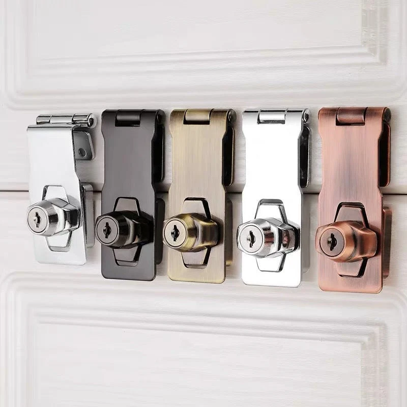 Keyed Door Lock | Heavy Duty Zinc Alloy Hasp Lock Silver
