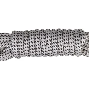 Landvast holdbart tekstil wit/zwart 10mm 5m