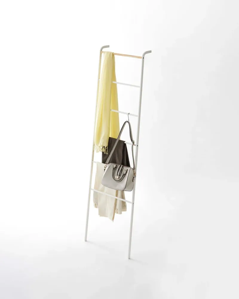 Steel Leaning Storage Ladder · Yamazaki Home White
