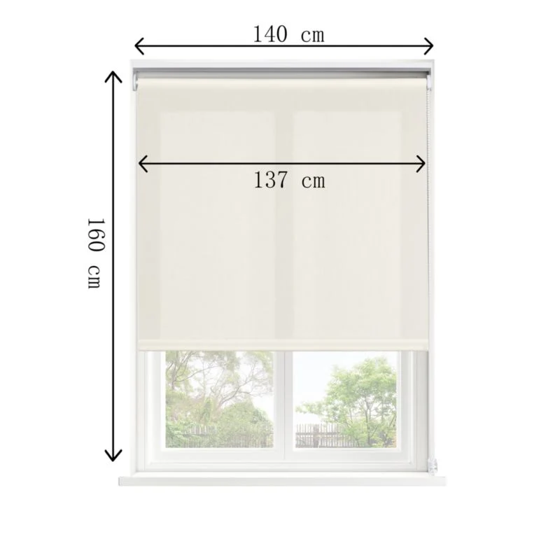 GoodHome Halo rullegardin 137 x 160 cm pearl