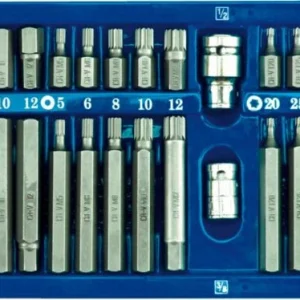 Vorel specialnøgler i all-metal med hex, torx og spline, 40 dele